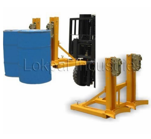 Double Buckle Drum Grabs - 720 Kg Capacity, 55 x 2 Dimensions, Steel Material, Yellow Color, Heavy Duty Design for Large Scale Drum Handling