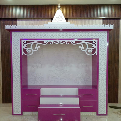 Laminated Wooden Mandir - Eco-Friendly Wood Material, Available in Different Colors | Durable and Stylish Design for Residential Spaces