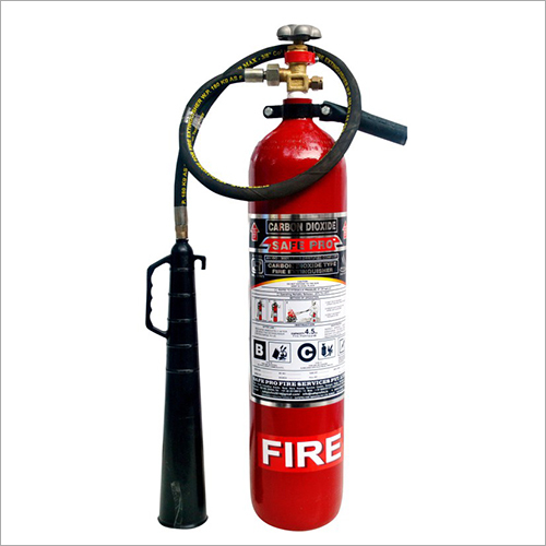 CO2 Fire Extinguisher - M.S. 4.5 KG Capacity, Red Color | Industrial & Commercial Safety Solution