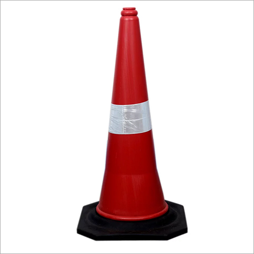 Traffic Safety Cone Roto PVC Red and Black - PVC with Rubber Base, 2 Kilograms | Highly Flexible and Durable Design for Road Safety Use