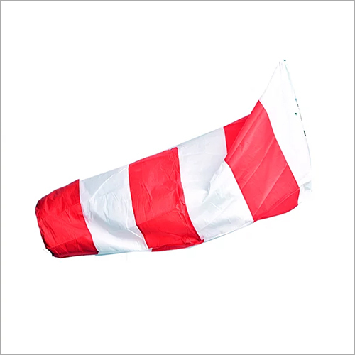 Wind Indicator (Wind Sock) - Made from Parachute Material,  Suitable for Indicating Wind Direction in Chemical Industries, Pharmaceuticals, Airports, Ports | Red-White Color, Designed for Security Purpose