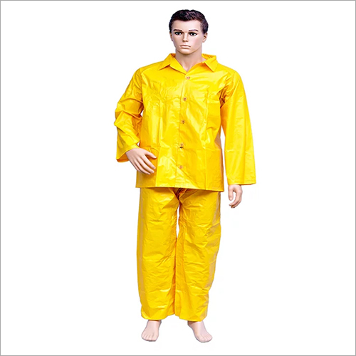 PVC Chemical Yellow Suit - PVC Material, Free Size | Safety Purpose, Bright and Durable Design