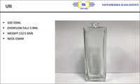  उल्ली ग्लास 50 मिली परफ्यूम की बोतल