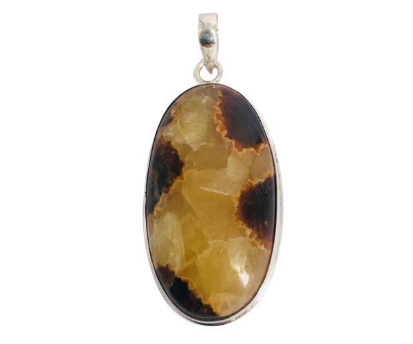 Yellow Serpentine 925 Silver Gemstone Pendant Weight: 10 Gms Grams (G)