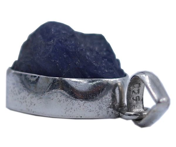 Tanzanite Gemstone Pendant - 925 Sterling Silver, 10 Gms Weight, Free Size, Blue Color