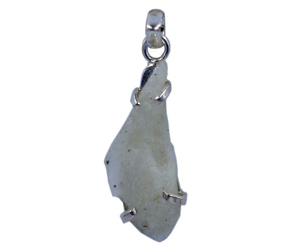 Yellow Glitzy Libyan Tektite Stone 925 Silver Pendant