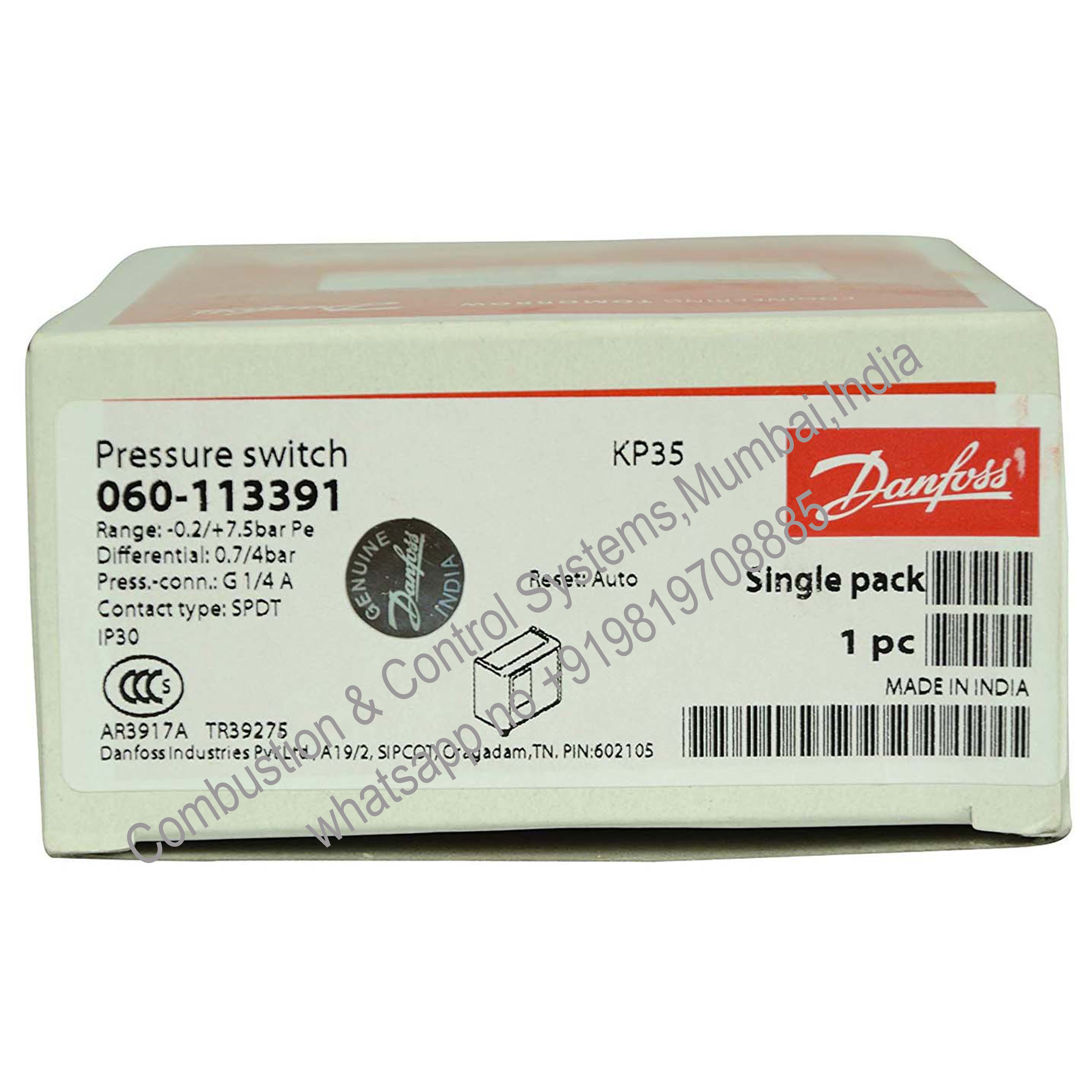 Danfoss Pressure Switch Kp 35 Usage: Power Station