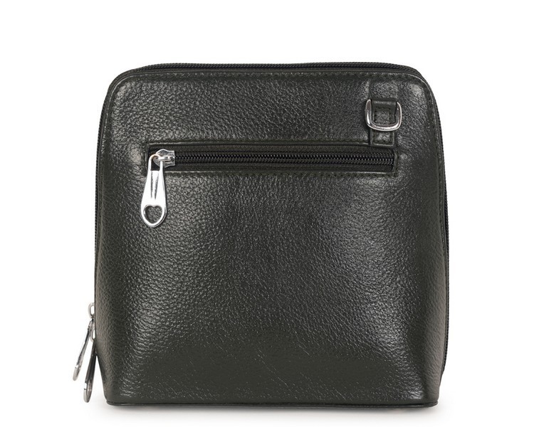 Mulberry Black Crossbody Bag - Genuine Leather, 400 Grams, Unisex Design | Elegant, Spacious With Zipper Closure And Front Compartments