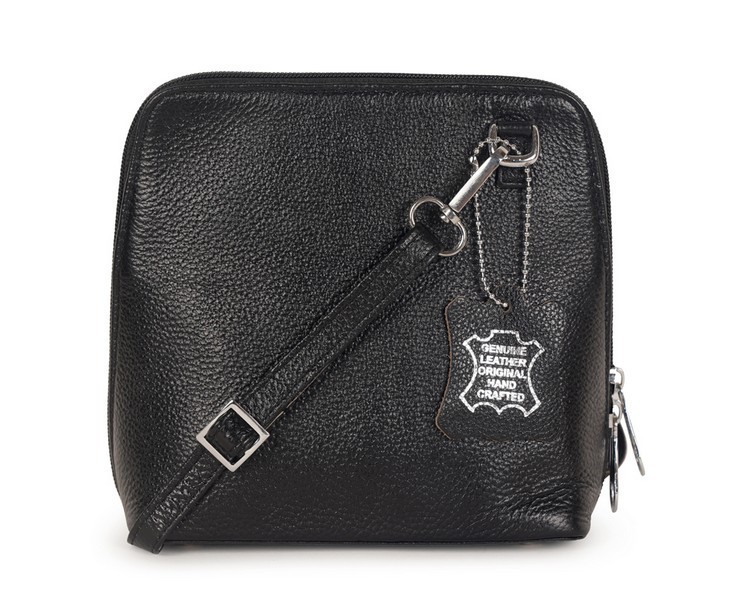 Mulberry Black Crossbody Bag - Genuine Leather, 400 Grams, Unisex Design | Elegant, Spacious With Zipper Closure And Front Compartments