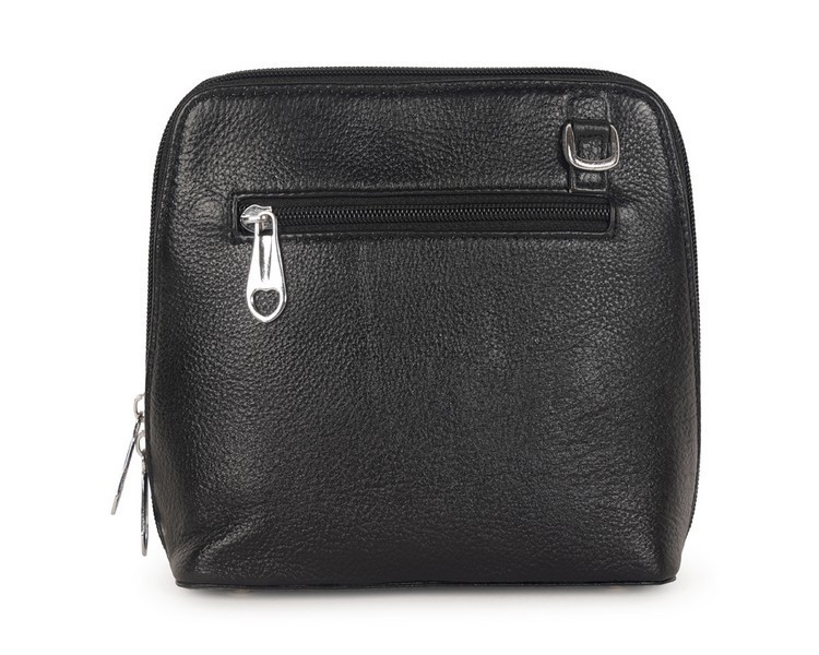 Mulberry Black Crossbody Bag - Genuine Leather, 400 Grams, Unisex Design | Elegant, Spacious With Zipper Closure And Front Compartments