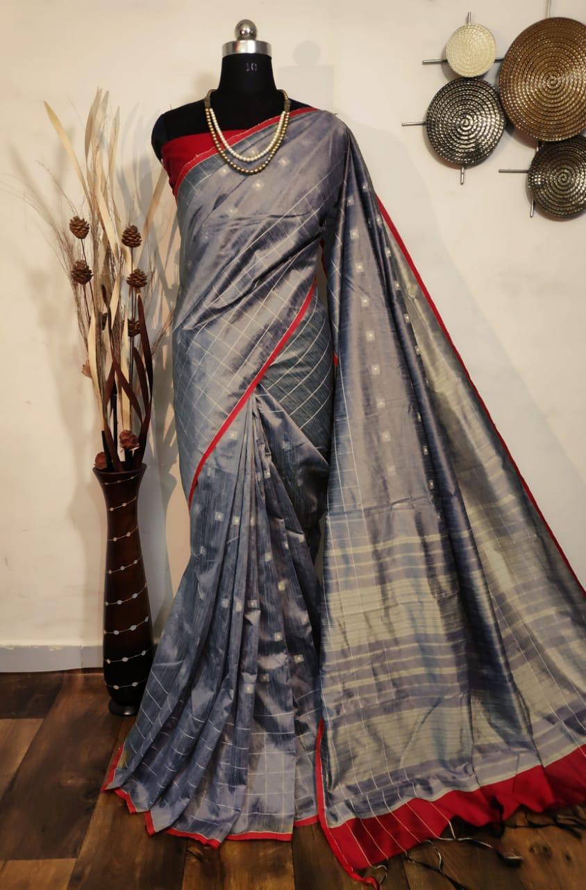 Woven Raw Silk Weaving Saree