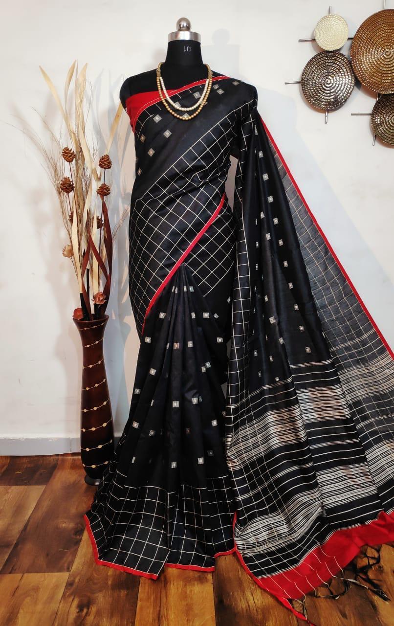 Woven Raw Silk Weaving Saree