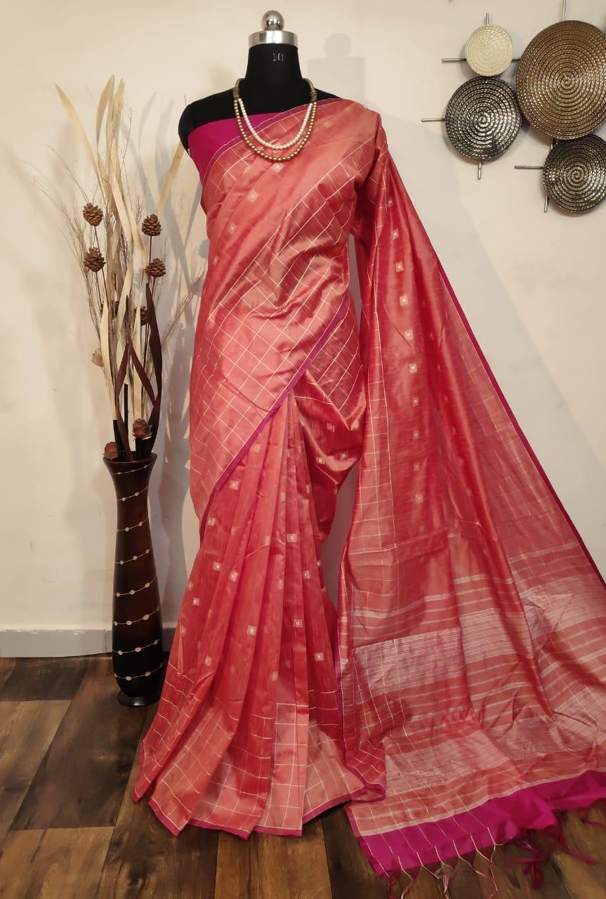 Woven Raw Silk Weaving Saree