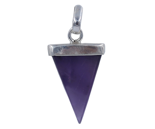 पर्पल एमेथिस्ट स्टोन 925 सिल्वर पेंडेंट