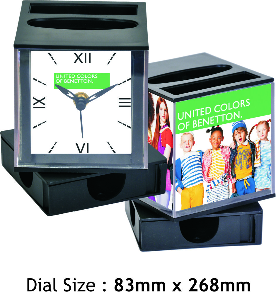 Table Clock - Plastic Material | Compact Design, Quartz Movement, Minimalistic Style For Accurate Timekeeping And Stylish Home Decor