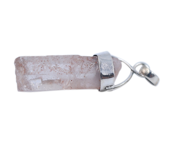 Orange Tangerine Quartz Stone 925 Silver Pendant