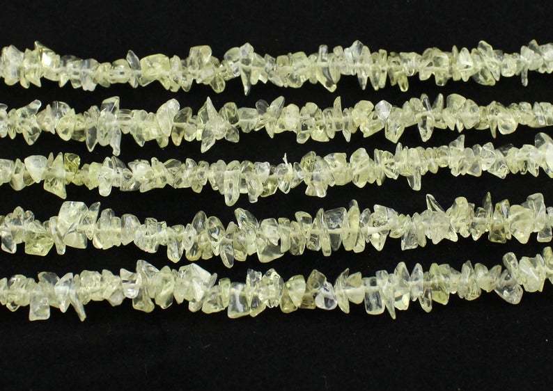 Lemonquartz Uncut Chips Beads, Lemonquartz Chips Bead, 36 Inches Strand
