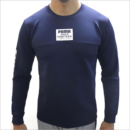 Blue Mens Full Sleeve T-shirt