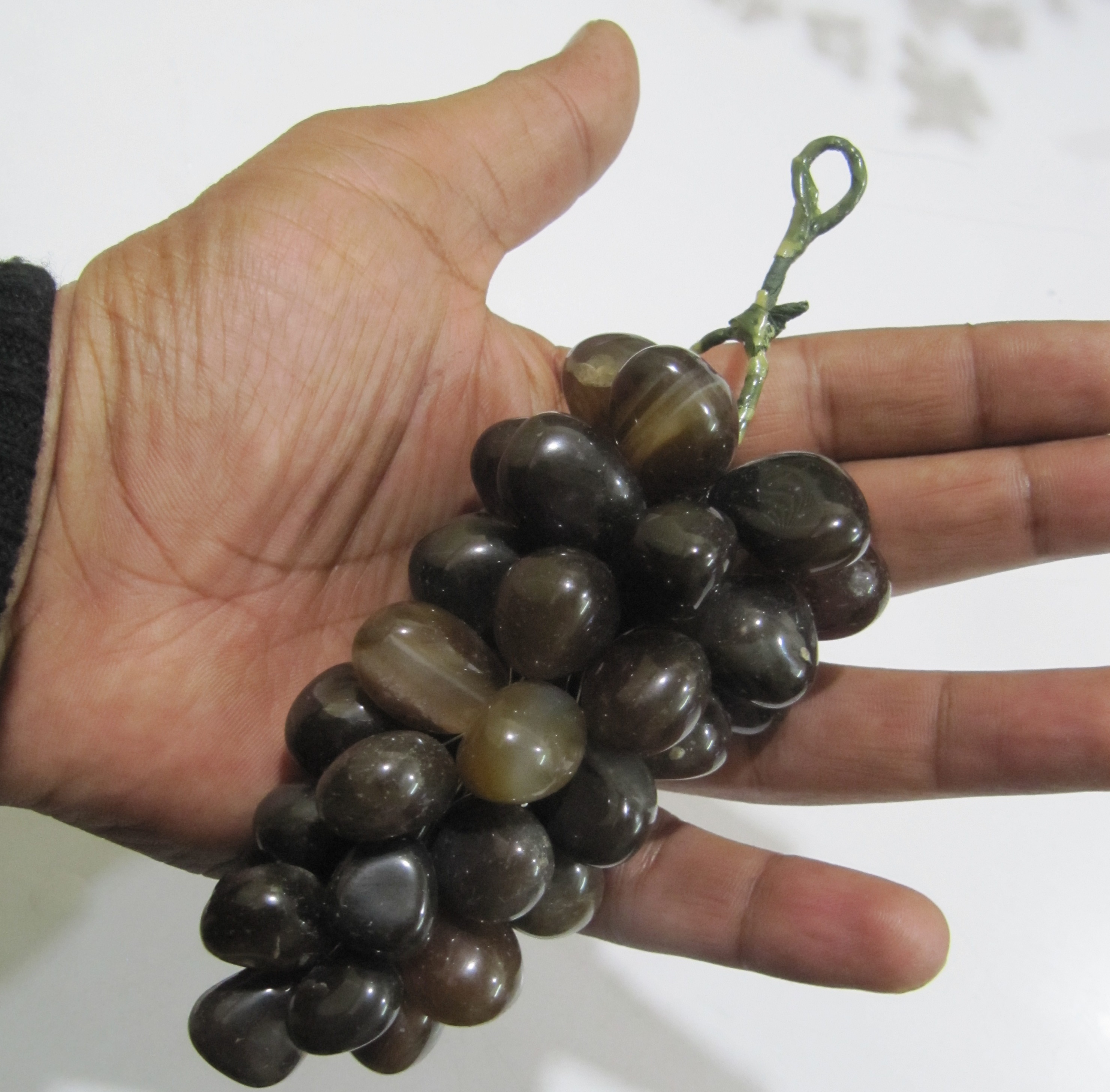 Brown Natural Beer Quartz Stones Grapes Cluster Fruits