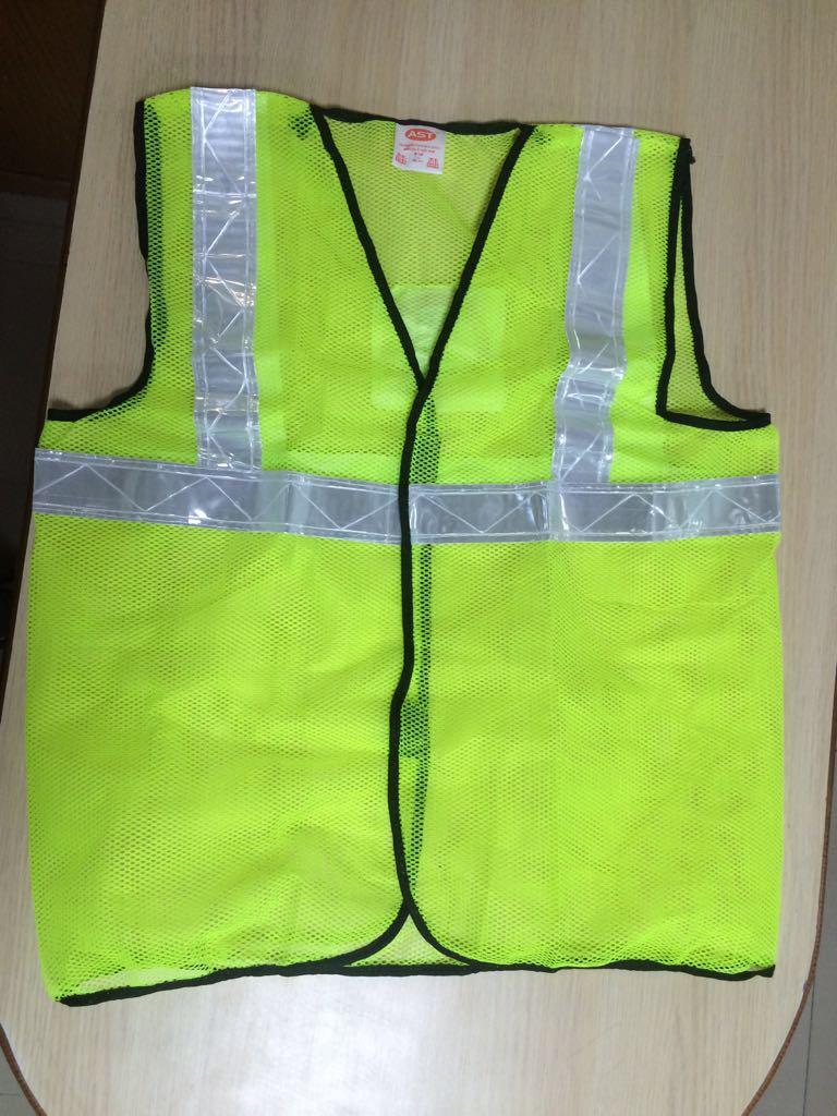 Reflective Safety Jacket - Fabric/net Material, 60gsm Weight, Available In Green And Orange Colors | High Visibility, Perfect Stitch And Excellent Finish