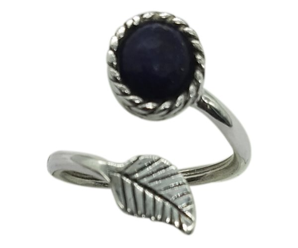 Blue Lapis Lazuli 925 Silver Gemstone Ring