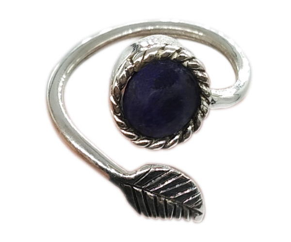Blue Lapis Lazuli 925 Silver Gemstone Ring