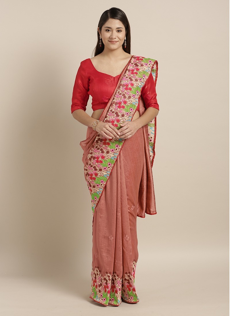 Cotton Silk Saree - 5.5 Mtr Fabric, 0.8 Mtr Blouse | Hand Embroidery, Multi-season Wear