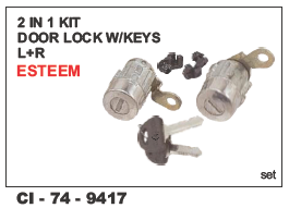 2 in 1 Kit Door Lock w/Keys L/R Esteem - Durable Alloy Material, Suitable for 4-Wheeler Vehicles | Warranty Included for Assurance