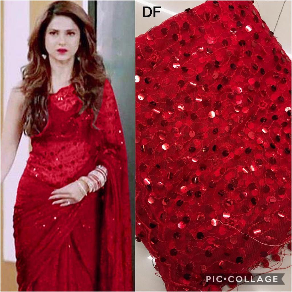 Net With Heavy Embrodery Sequence Machinery Work