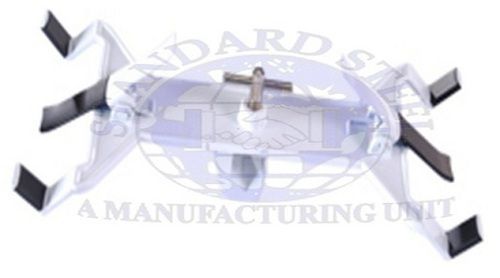 Burette Clamp - Double Aluminium Casted Mounts For 1/4" To 1/2" Rod Diameter | Smooth Enamel Finish, Rubber Finger Grippers, Secure Vertical Positioning