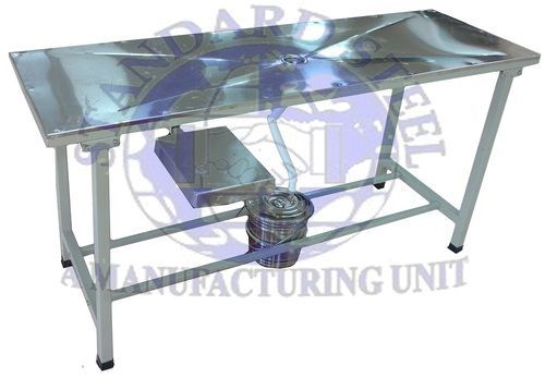 Anatomy Dissection Table - 285x90x85 Cm, Stainless Steel Frame With Inbuilt Sink And Hot/cold Water Tap | Four Body Support Accessories, Optional Swivel Castors