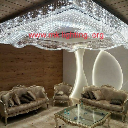 Rectangular Chandelier - Crystal, Ceiling Mount, LED Lighting,  Low Power Consumption | Easy Maintenance, Elegant Design, MKL-0121