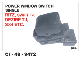 Power Window Switch Single Ritz, Swift, Type-1, Dezire Type-1, SX4 - 4 Wheeler Compatibility | Warranty Included, Durable Design