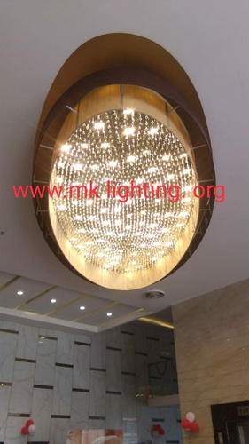 Oval Chandelier - Brass, Crystal, Ceiling Mount, GU10 Base | Elegant Design, Low Power Consumption, Energy Efficient LED, Easy Installation, Modern Style