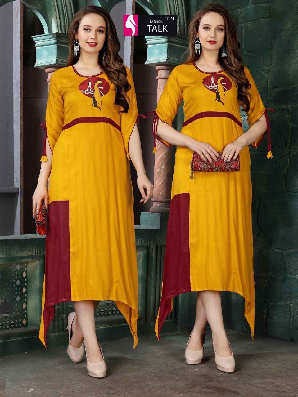 Dry Cleaning Rayon Print Wholesale Kurti