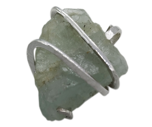 Green Prehnite Stone 925 Silver Pendant