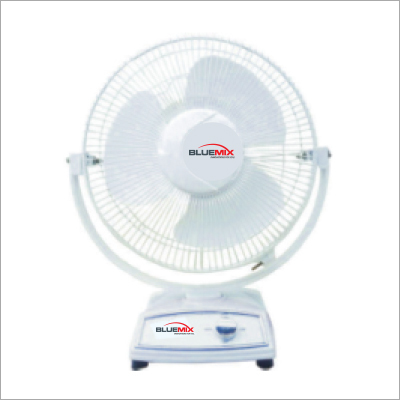 Table Fan - Plastic and Metal Build, 220-440 Voltage, 3 Blades | 4 Star Energy Efficiency, White Color, 1 Year Warranty