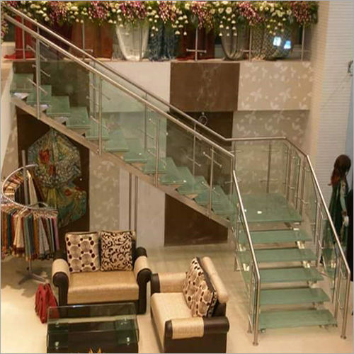 Stainless Steel Designer Glass Stair Railing