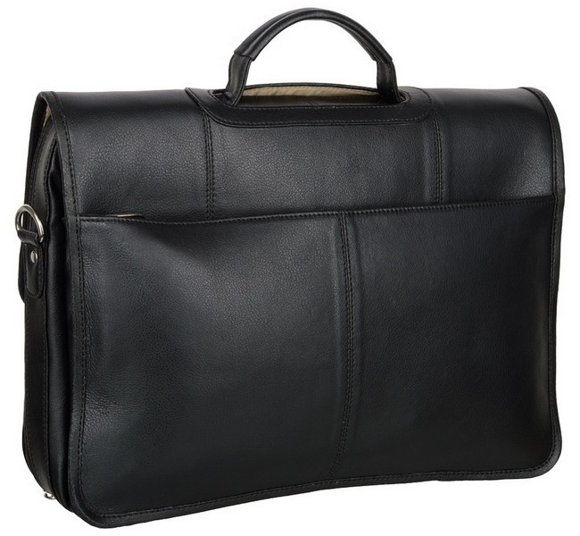 Leather Black Laptop Bag