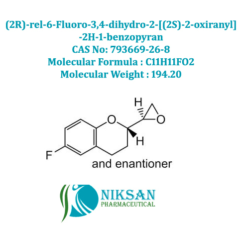(2r)-rel-6-fluoro-3,4-dihydro-2-(2s)-2-oxiranyl-2h-1-benzopyran - Chemical Name: (2r)-rel-6-fluoro-3