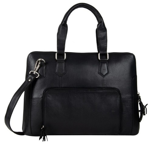 Leather Black Laptop Bag