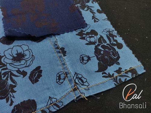 Cotton Denim Printed Fabric