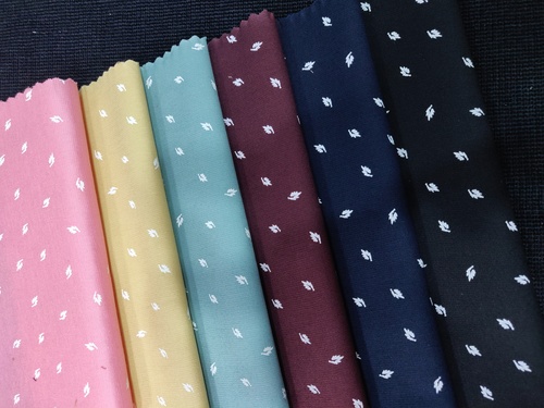 Formal Printed Cotton Fabric - 100% Dobby Cotton, Printed Texture | Ideal for Dresses, Cushions, and Home Decor