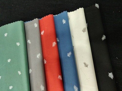 Linen Printed Fabric - 100% Cotton Dobby, Printed Texture for Dresses and Garments