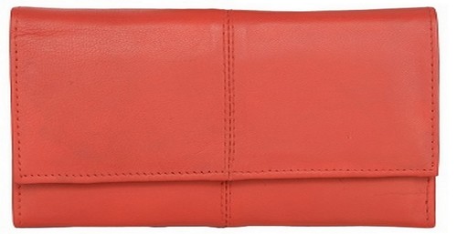 चमड़े की महिलाओं के लिए लाल बटुआ