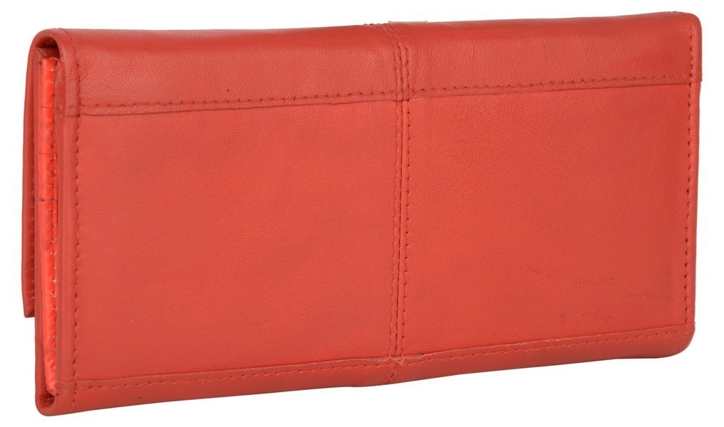 Leather Women Red Wallet