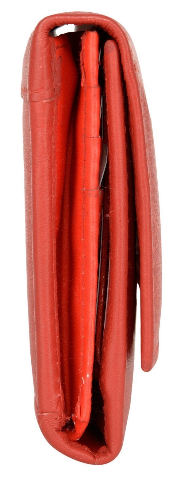 Leather Women Red Wallet