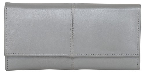 लेदर गर्ल्स सिल्वर वॉलेट