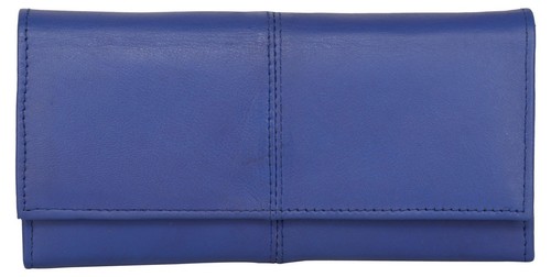 Leather Blue Women Wallet