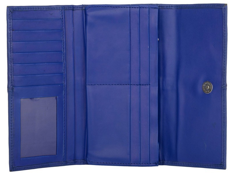 Leather Blue Women Wallet